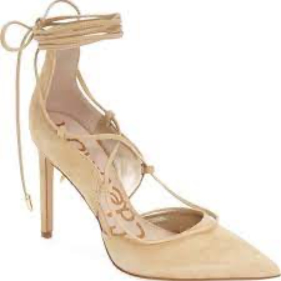 Sam Edelman Dayna Nude Suede size 8.5/ 4 in. heel - Picture 1 of 3